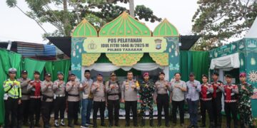 Antisipasi Lonjakan Pengunjung di Pantai Amal, Kapolres Cek Pos Pelayanan Ops Ketupat Kayan 2025