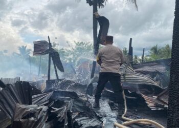 Tiga Rumah di Pantai Amal yang Terbakar Masih Dipasangi Garis Polisi