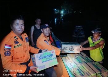 Banjir di Sembakung Sudah Surut, Bantuan Logistik Disalurkan