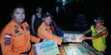 Banjir di Sembakung Sudah Surut, Bantuan Logistik Disalurkan