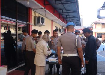 Polres Tarakan Tes Urin Mendadak, 63 Anggota Dinyatakan Negatif