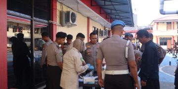 Polres Tarakan Tes Urin Mendadak, 63 Anggota Dinyatakan Negatif