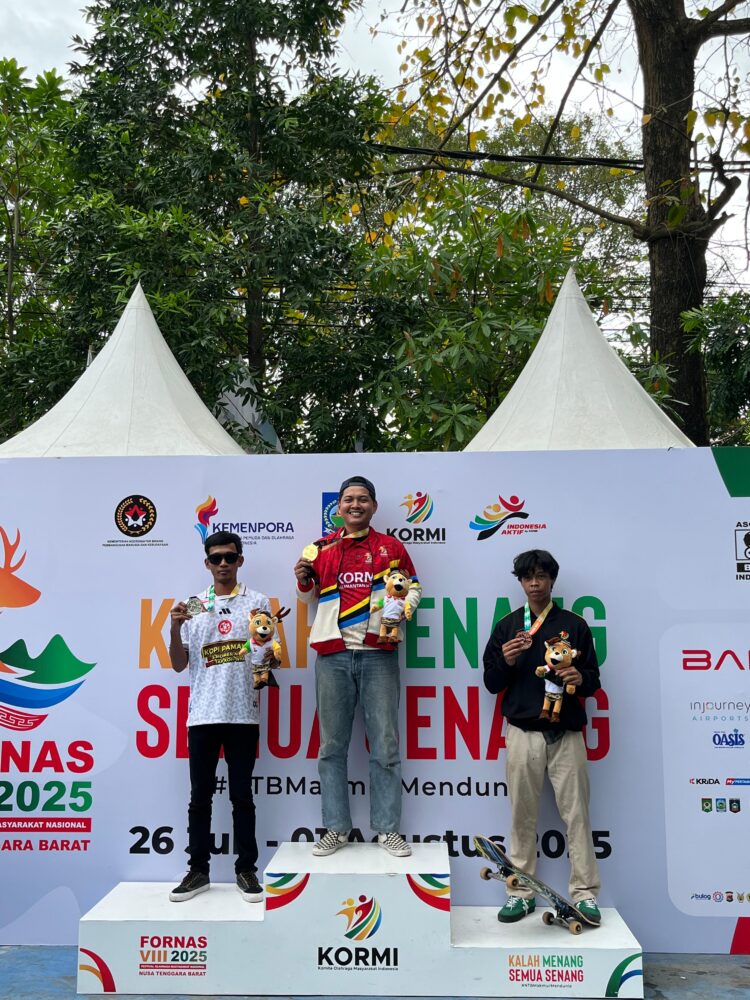 Menyabet Emas di Fornas 2025, Pegawai BNNP Kaltara Ini Buktikan Skateboard Bisa Perangi Narkoba!