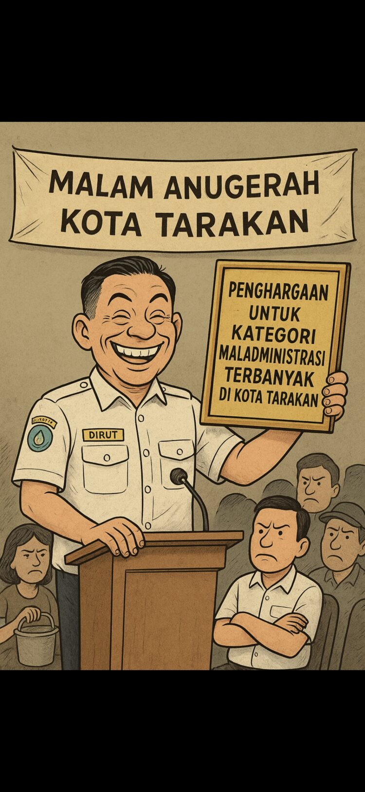 KNPI Tarakan Anugerahi Perumda Tirta Alam Penghargaan Kategori Maladministrasi Terbanyak di Kota Tarakan