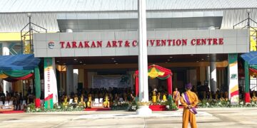Upacara HUT Tarakan ke-28 Berlangsung Dihalaman TACC