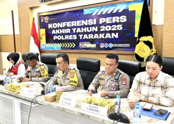Polres Tarakan Gelar Apel Kesiapan Pengamanan Malam Tahun Baru 2026