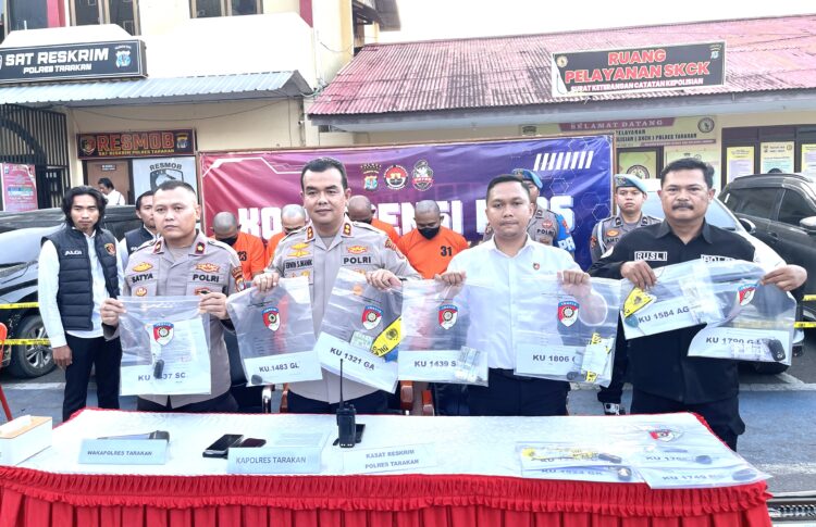 Polres Tarakan Ungkap Kasus Tindak Pidana Pengelapan dan Penipuan 11 Unit Roda Empat