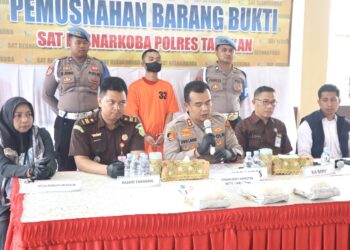 Polres Tarakan Musnahkan Barang Bukti Narkotika Seberat Lebih dari 3 Kilogram