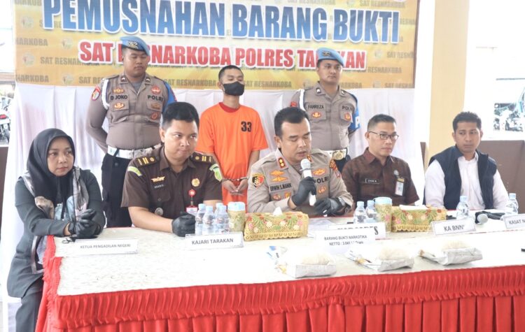 Polres Tarakan Musnahkan Barang Bukti Narkotika Seberat Lebih dari 3 Kilogram
