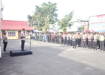 Polres Tarakan Gelar Apel Pergeseran Pasukan