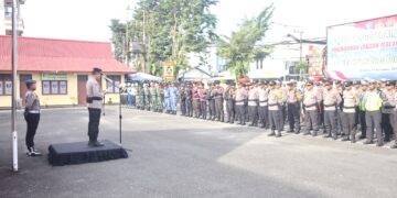 Polres Tarakan Gelar Apel Pergeseran Pasukan