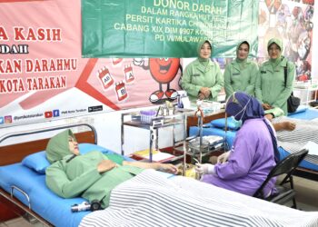 Persit Cabang XIX Gelar Donor Darah Peringati HUT ke-80, Aksi Sosial untuk Masyarakat Tarakan