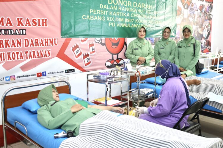 Persit Cabang XIX Gelar Donor Darah Peringati HUT ke-80, Aksi Sosial untuk Masyarakat Tarakan