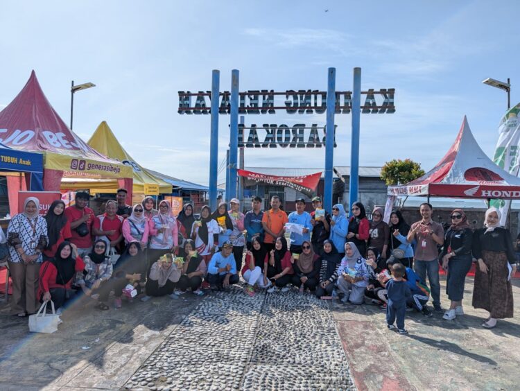 Senam Sehat di Taman Barokah Warnai Grebek Kampung Selumit Pantai