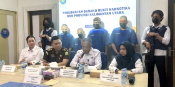 BNNP Kaltara Musnahkan 66,82 Gram Sabu Hasil Ungkap Kasus di Tarakan