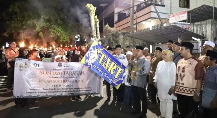 Wali Kota Tarakan Lepas Pawai Obor Sambut Ramadan 1447 H di Sebengkok