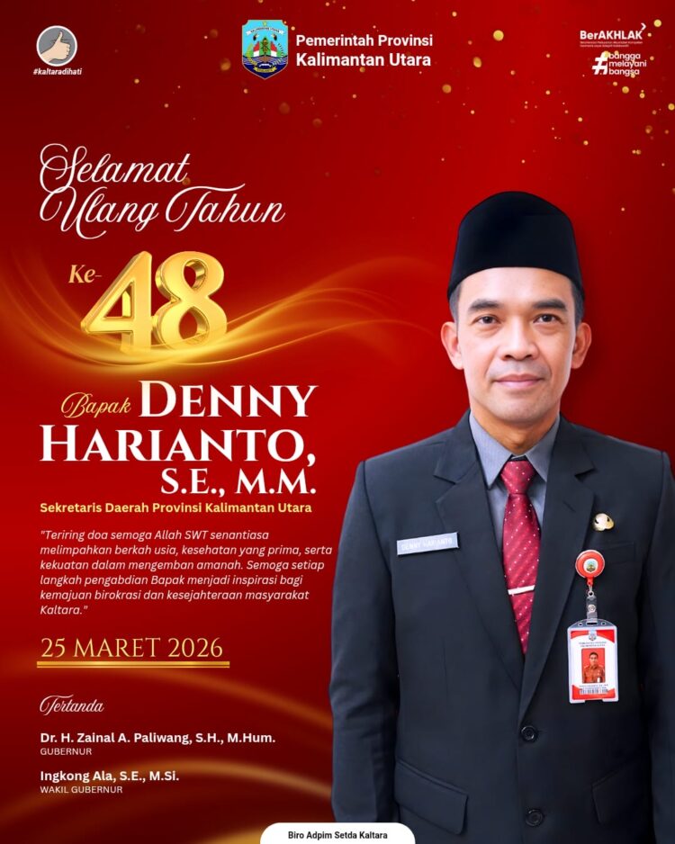Sekprov Kaltara H. Denny Harianto Rayakan HUT ke-48, Tegaskan Komitmen Pengabdian untuk Masyarakat