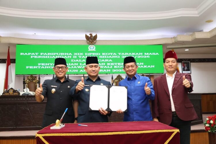 Wali Kota Tarakan Sampaikan LKPJ 2025, Kinerja Pembangunan Tunjukkan Capaian Positif