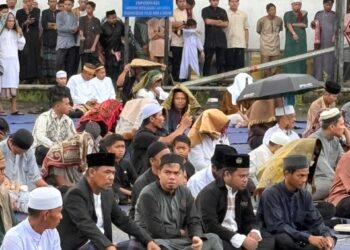 Jamaah Muhammadiyah Tarakan Khusyuk Gelar Sholat Idul Fitri 1447 H di Tengah Guyuran Hujan