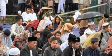 Jamaah Muhammadiyah Tarakan Khusyuk Gelar Sholat Idul Fitri 1447 H di Tengah Guyuran Hujan