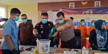 Sebanyak 796,61 Gram Narkotika Dimusnahkan Polres Tarakan, Empat Tersangka Dihadirkan