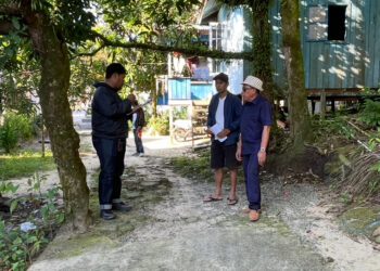 Asrin R. Saleh Tinjau Program Semenisasi Jalan di Tanjung Pasir Yang Sudah Mulai Tahap Pengukuran