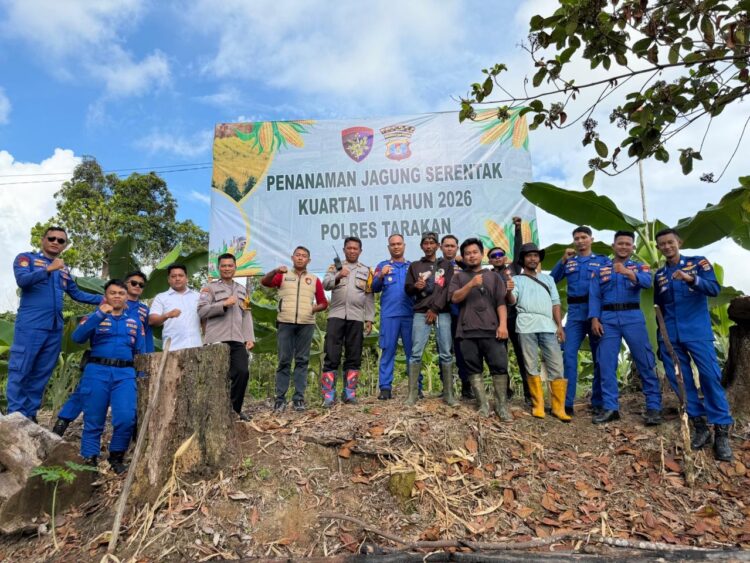 Polres Tarakan Laksanakan Penanaman Jagung Pipil Kuartal II Tahun 2026