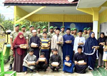 Yonif TP 880/Banuanta Gelar Jumat Berkah di Panti Asuhan Ar-Rahman Tanjung Selor