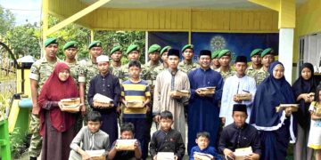 Yonif TP 880/Banuanta Gelar Jumat Berkah di Panti Asuhan Ar-Rahman Tanjung Selor