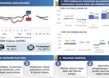 Ekonomi Kaltara Tumbuh 5,23 Persen pada Triwulan I 2026