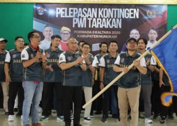 Wali Kota Tarakan Lepas Kontingen PWI Menuju Porwada II Kaltara 2026