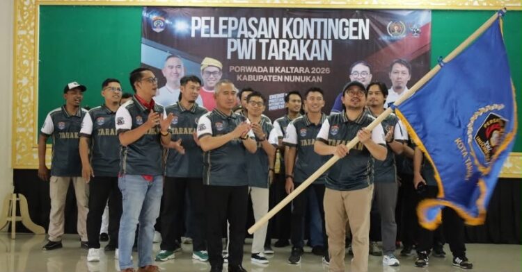 Wali Kota Tarakan Lepas Kontingen PWI Menuju Porwada II Kaltara 2026