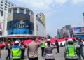 Pembentangan Bendera Merah Putih Meriahkan Detik-Detik Proklamasi Kemerdekaan RI ke-81 di Tarakan