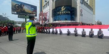 Peringatan Detik-Detik Proklamasi di Tarakan, Arus Lalu Lintas Sempat Dihentikan