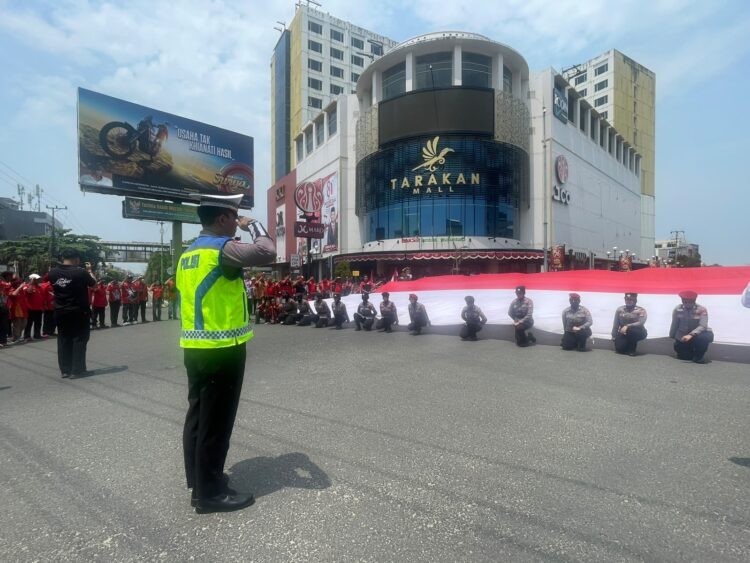Peringatan Detik-Detik Proklamasi di Tarakan, Arus Lalu Lintas Sempat Dihentikan
