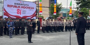 Polres Tarakan Gelar Upacara Peringatan HUT ke-81 Kemerdekaan Republik Indonesia