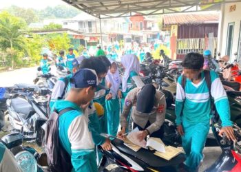 Satlantas Polres Tarakan Tertibkan Puluhan Pelajar Bawa Motor ke Sekolah