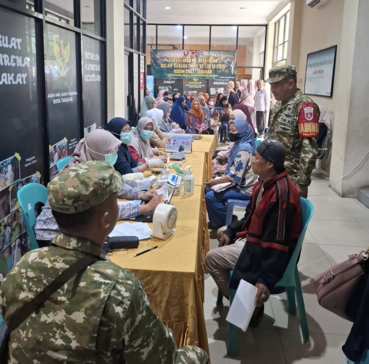 TMMD Ke-130 Tarakan Dekatkan Layanan Kesehatan dan Edukasi KB kepada Masyarakat