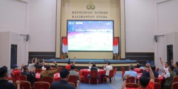 Dramatis! Indonesia Taklukkan Thailand Lewat Adu Penalti, Semangat Nasionalisme Membara di Polda Kaltara