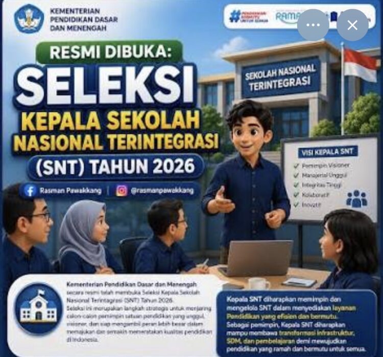 Seleksi Wakasek SNT 11 Tarakan Wajib Penuhi Syarat Administrasi dan Pengalaman