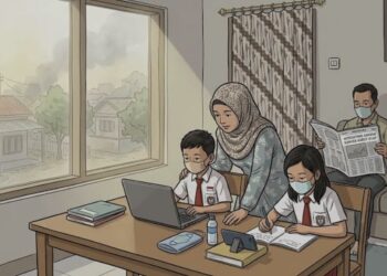 Kabut Asap, SMPN 1 Tarakan Wajibkan Siswa Pakai Masker