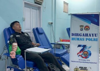 Peringati Hari Jadi ke-75 Humas Polri, Humas Polres Tarakan Gelar Donor Darah