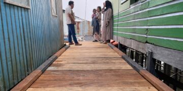 Asrin R. Saleh Tinjau Hasil Perbaikan Jembatan di Tanjung Pasir