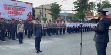 Peringati Hari Kesaktian Pancasila, Polres Tarakan Gelar Upacara